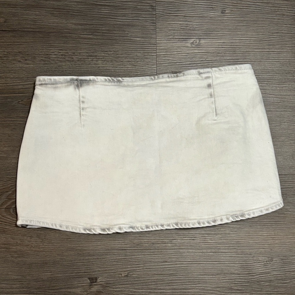 NWT Dolls Kill / Generation Kiss White Sofie Belted Skirt - Picture 2 of 5